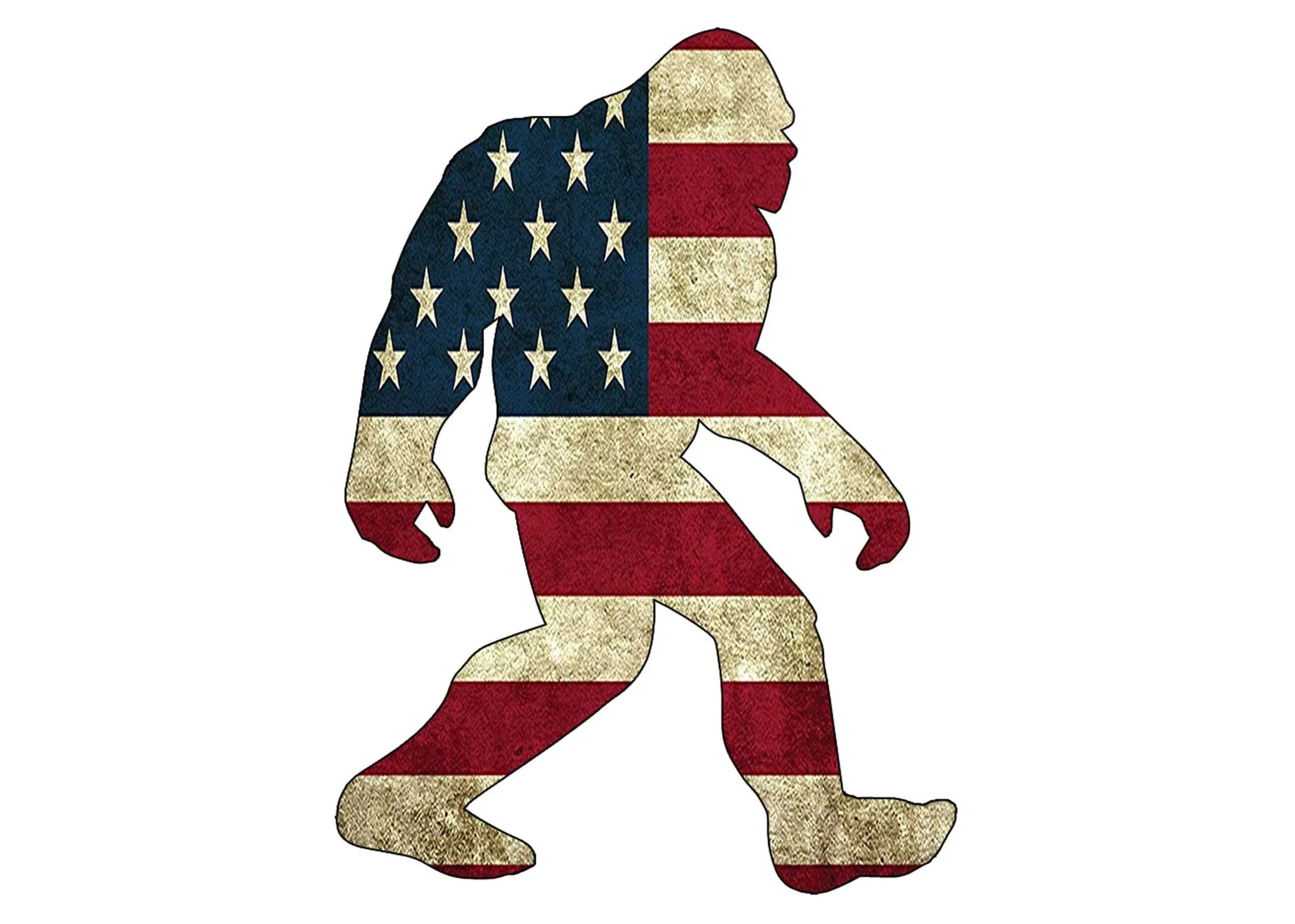 Rogue River Tactical USA Flag Bigfoot Sasquatch Sticker Bumper Car Decal Gift ...