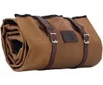 1844 Helko Werk Germany Handmade Waxed Canvas Bedroll with Leather Straps - Camping & Cowboy Bedroll