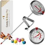 CRAFT911 Candy Thermometer with Pot Clip - Deep Fry Oil Thermometer for Fryin...