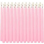 wfmolcand 10 Inch Pink Taper Candles Set of 24, Dripless and Unscented Candle Sticks for Dinner