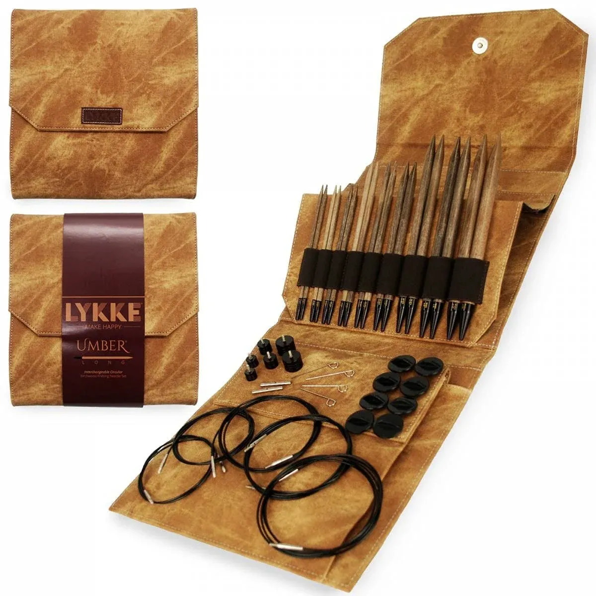 Lykke Umber Long Interchangeable Circular Knitting Needle Set