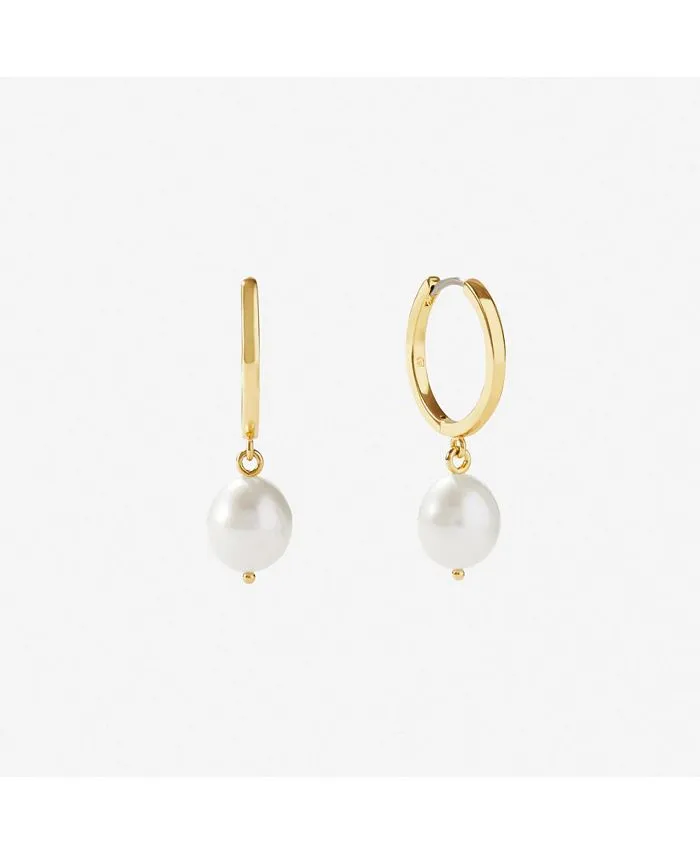 Ana Luisa Jewelry Frida Grey Pearl Hoop Earrings