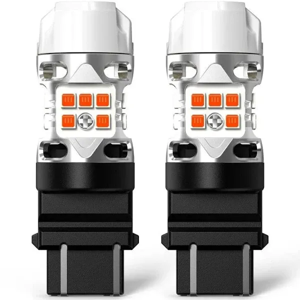 LASFIT T3 3157 LED Bulb Amber 3156 Built In Resistor 3057 Turn Signal CANBUS Error Free Upgraded Front Rear Light 4157 3457 3047 3357 4057 3056 3456 4156, Only For Standard Socket(2pcs)