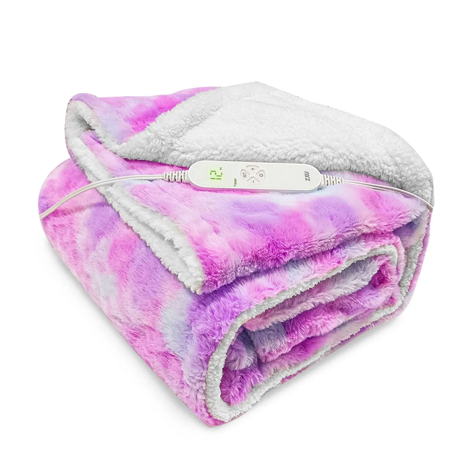 Heated Blanket Electric Throw Blanket- Ultra Soft Cozy Sherpa Heating Blanket ,50 ...