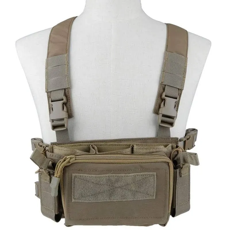 Micro Chest Rig with 5.56/ 9mm Airsoft Mag Pouch & Tactical X Harness