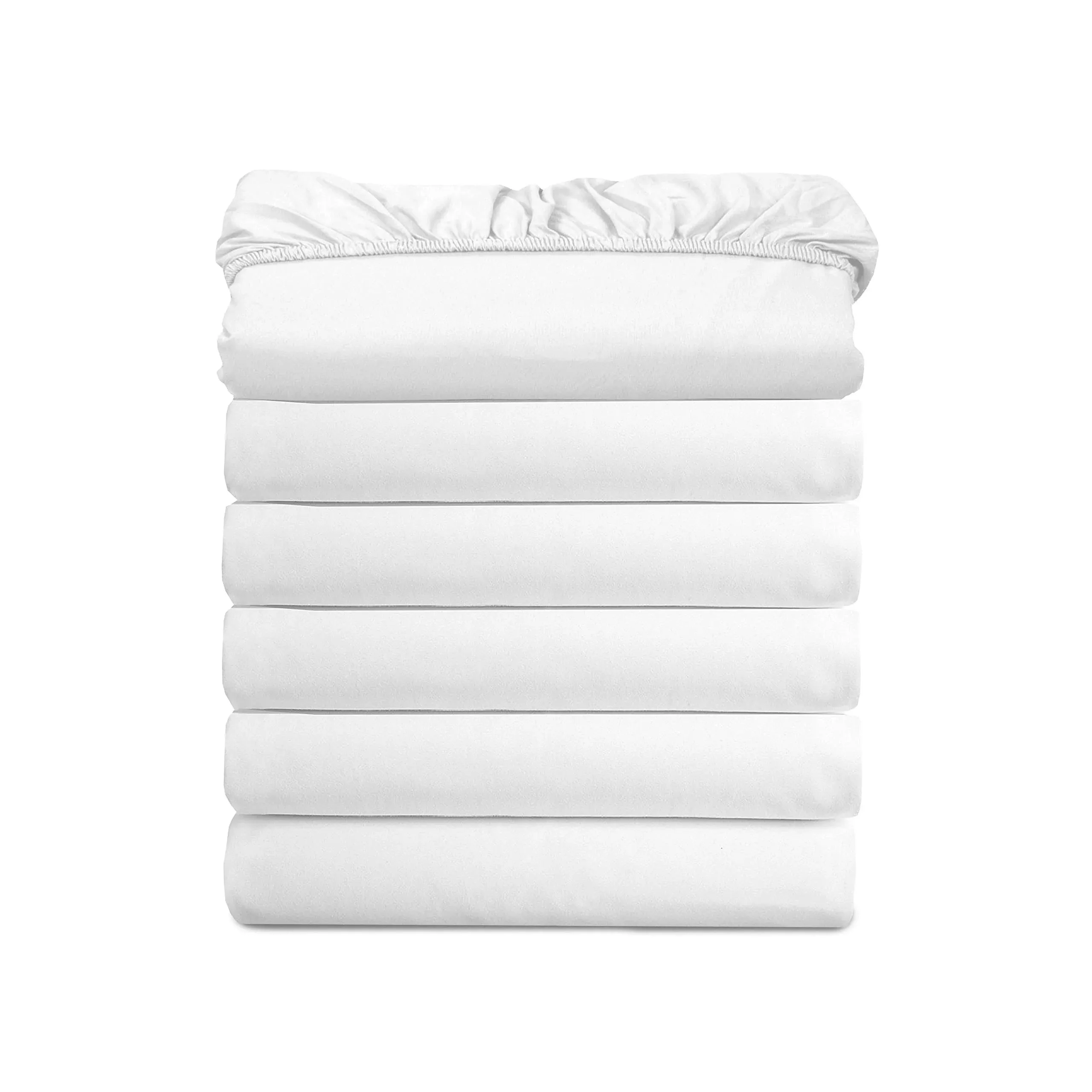 Elegant Comfort (6-pack) Luxury Fitted Sheets! Premium Hotel Quality Wrinkle-Free 1500 Thread Count Egyptian Quality 6-Pack Fitted Sheet with Storage