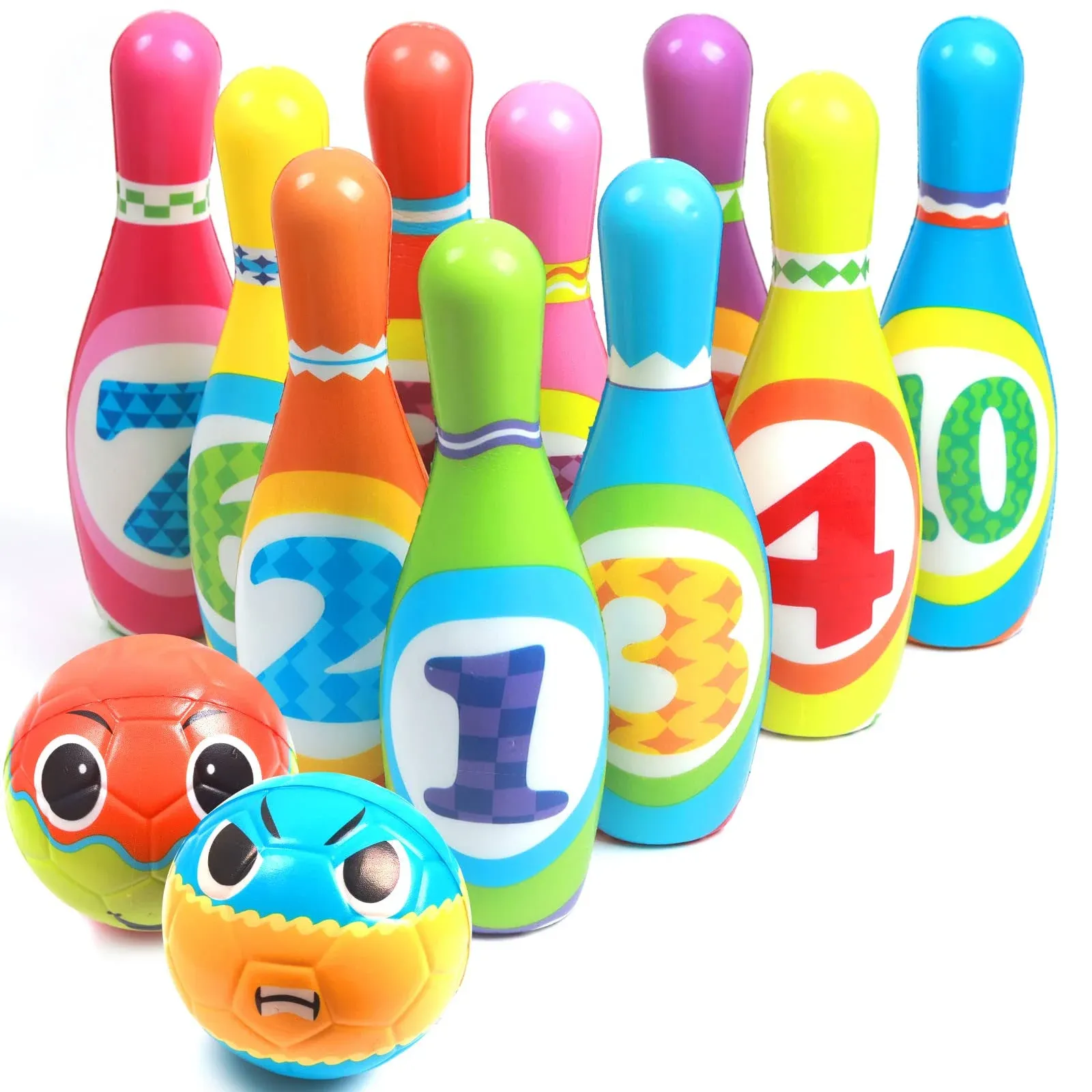 Unique Kids Jumbo Bowling Set for Toddlers | Active Party Game for Kids ...