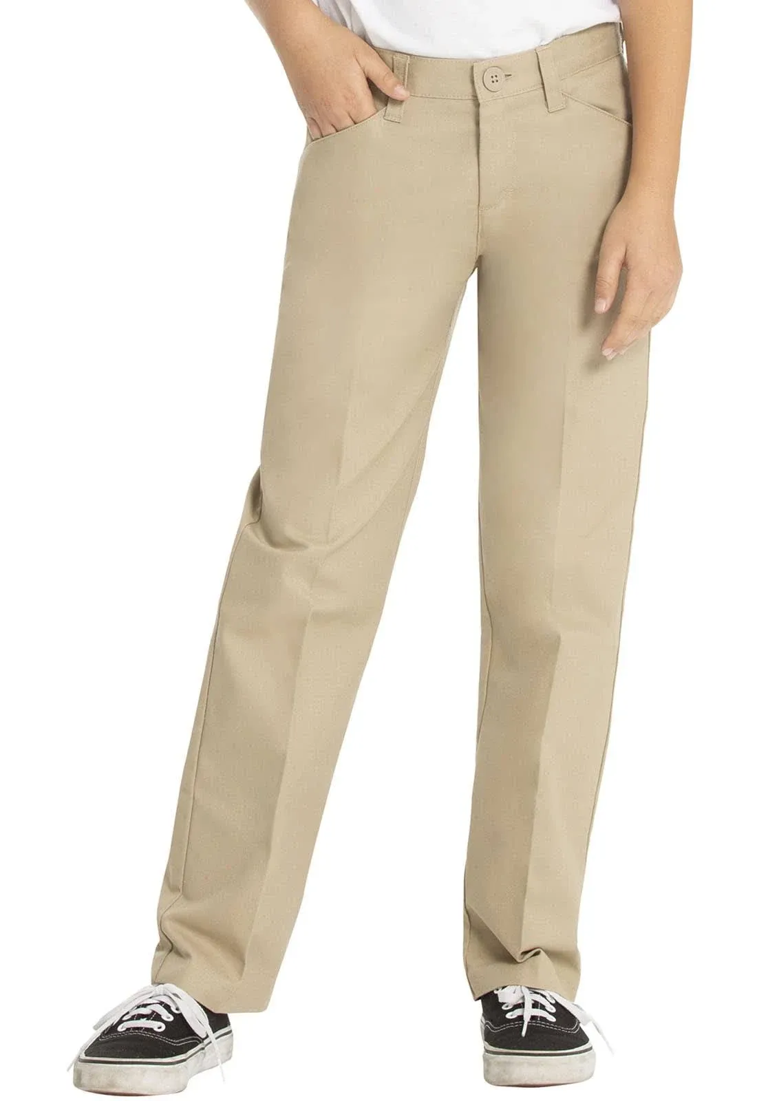 Real School Uniforms 61073 Girls Low Rise Pant - Khaki, 8H