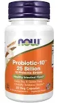 NOW Supplements, Probiotic-10™, 25 Billion, with 10 Probiotic Strains, 50 Veg Capsules