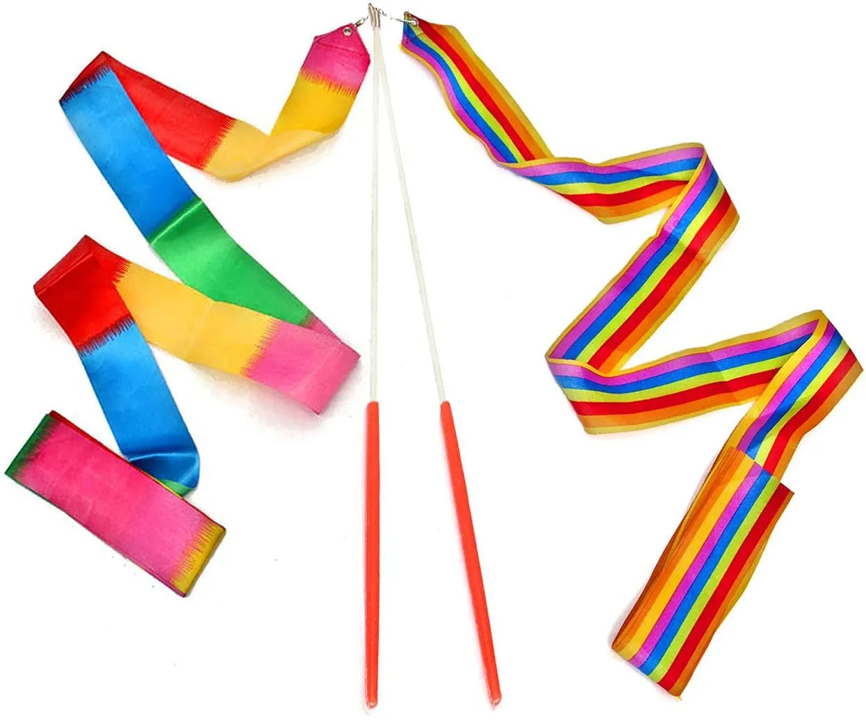 Kaiyuan Dynasty Dance Ribbons Rainbow Streamers Rhythmic Gymnastics Ribbon Baton ...