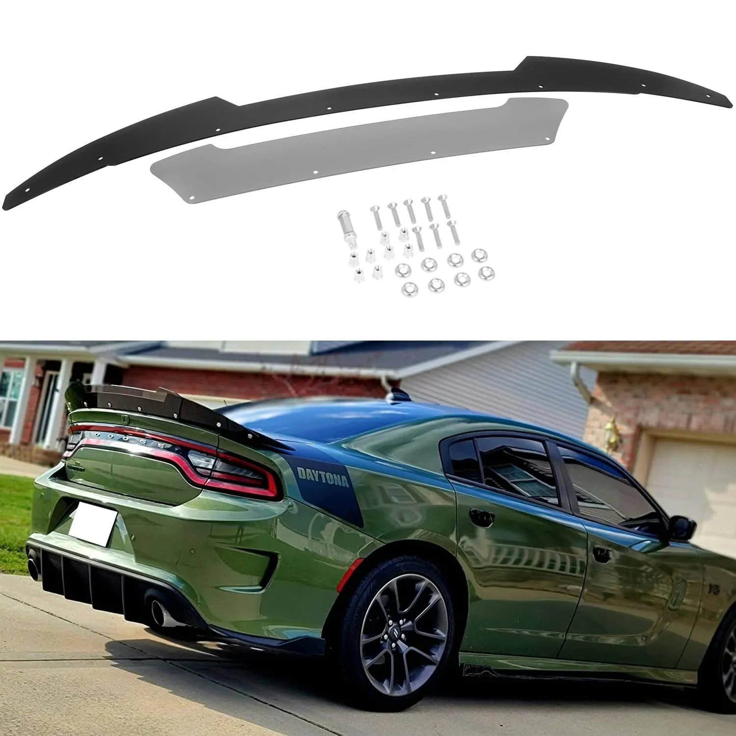 Bonbo Rear Wickerbill Spoiler Venom V2 Fits for Dodge Charger 2015-2022 2023 SRT ...