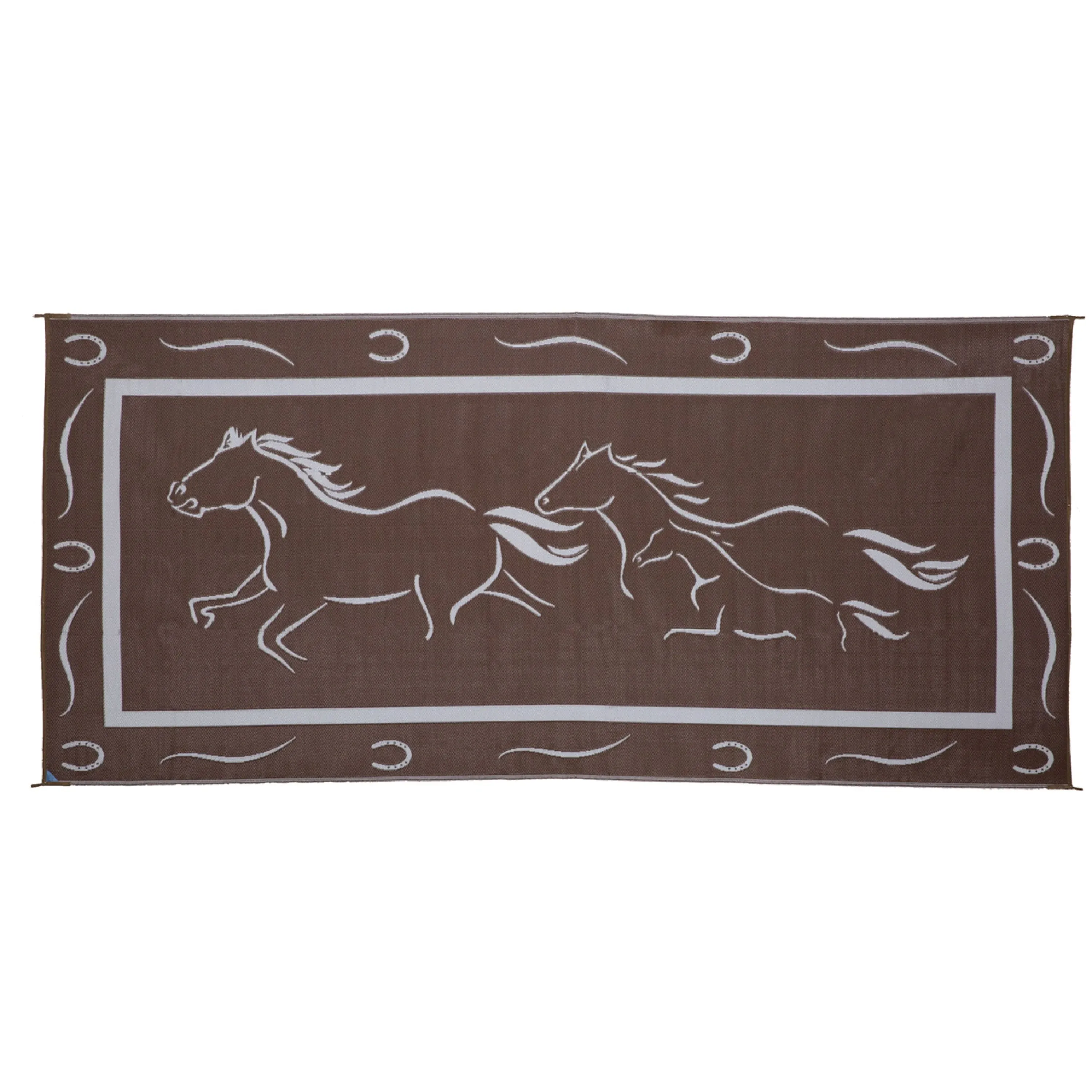 Ming's Mark GH8117 MAT-HORSES 8'x11' Brown-White