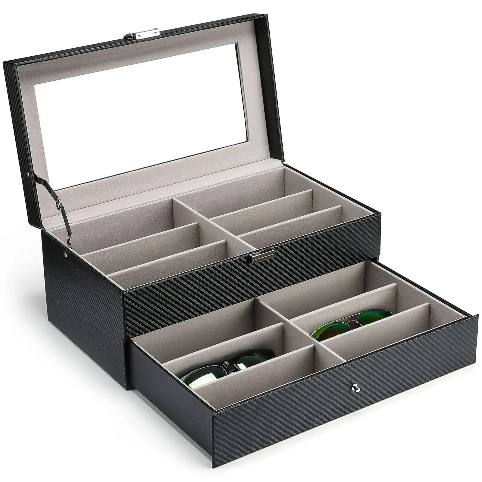 ProCase Sunglass Organizer for Men, 12 Slots Multiple Glasses Organizer Multi ...