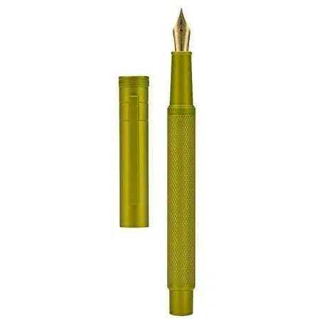 Hongdian 1851 Mustard Yellow Forest Fountain Pen Medium Nib, Classic Design with ...