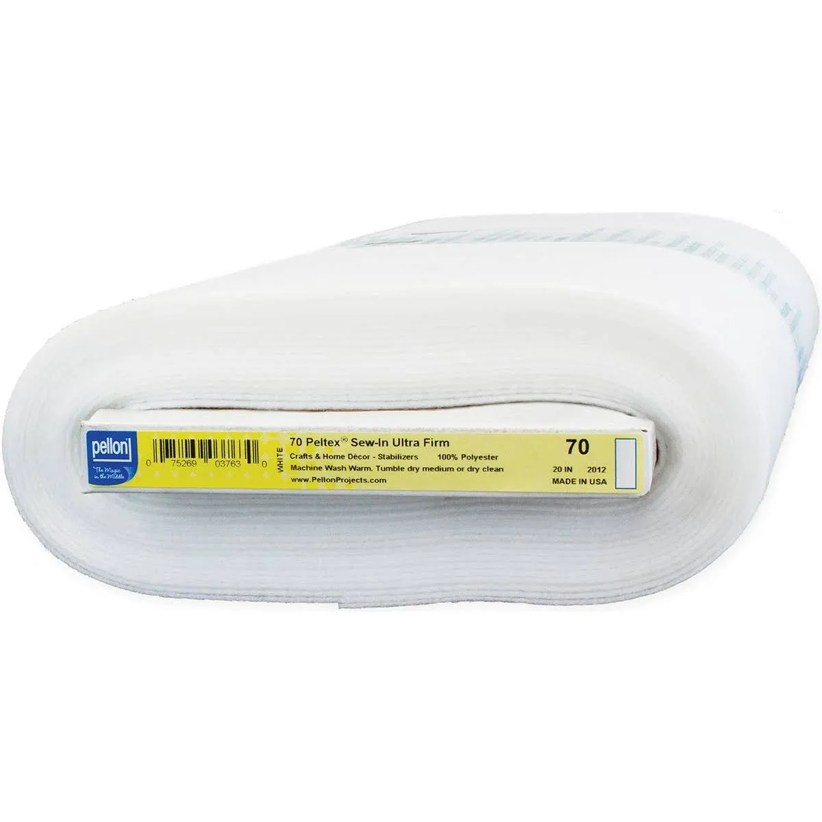 Pellon Peltex Ultra Firm Sew-In Stabilizer-White 20"X10yd