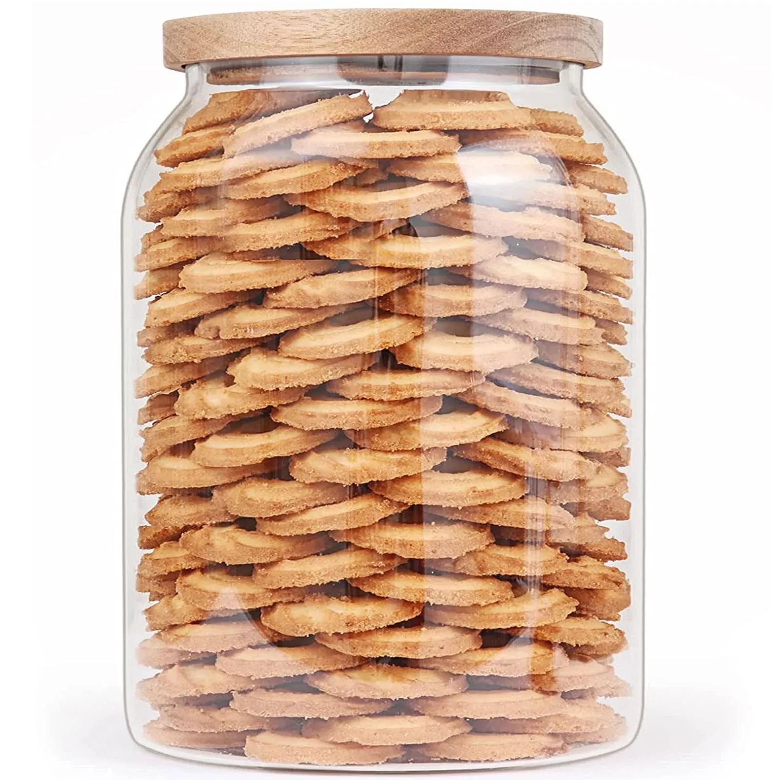 Yibaodan 1 Gallon Large Glass Food Jars with Wooden Airtight Lids, Glass Food ...