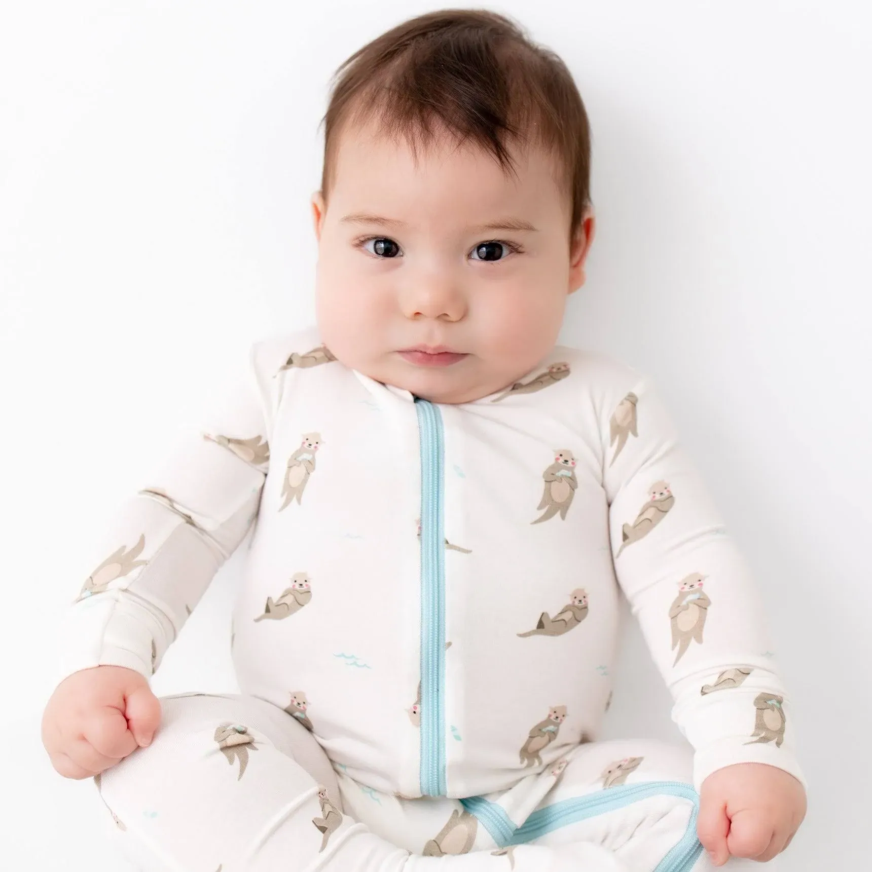 Soft Baby Bamboo Viscose Footie Pajamas, Zipper Closure, 0-24 Months