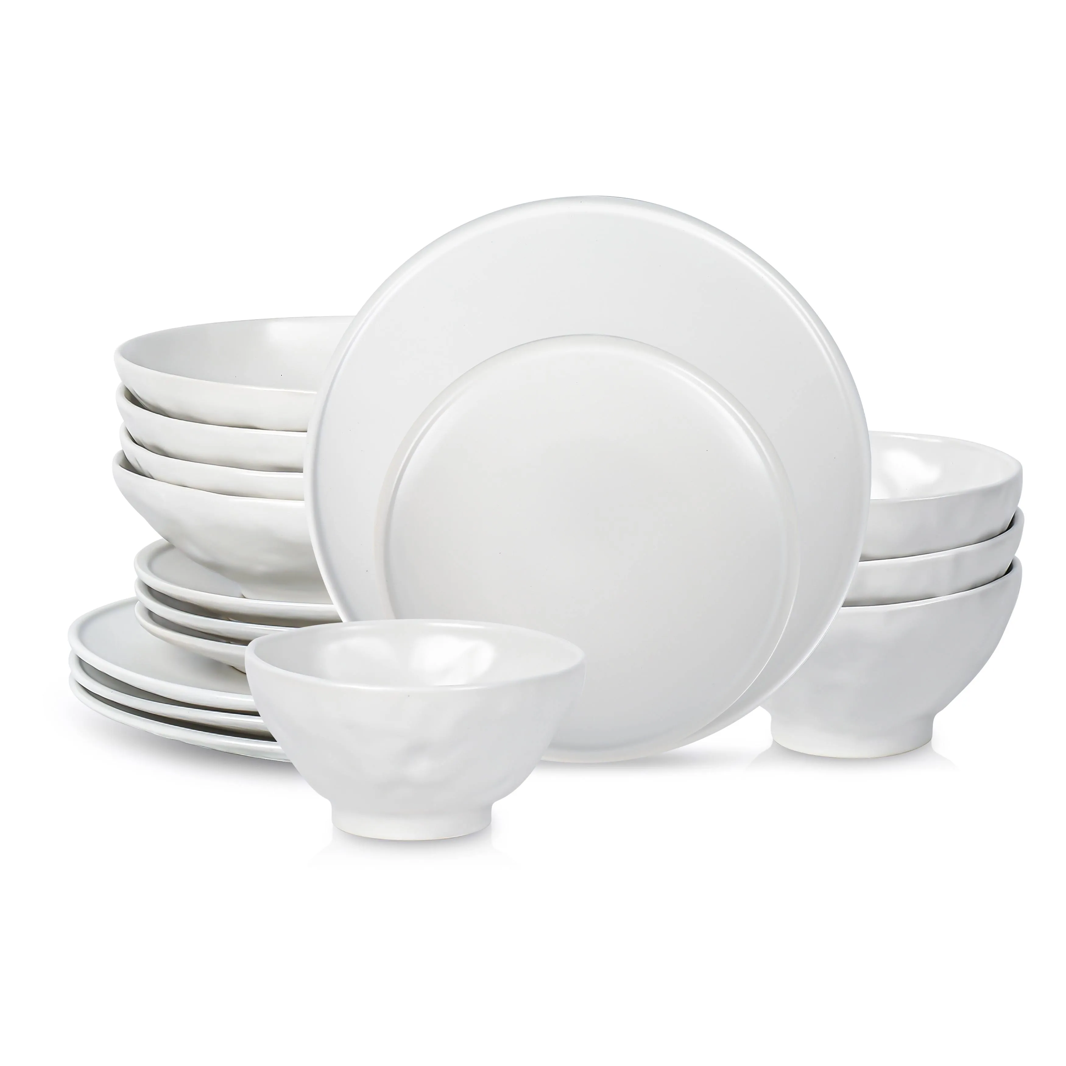 Stone by Mercer Project Nendo Stoneware Dinnerware Set, 16-Piece - Service for 4, White