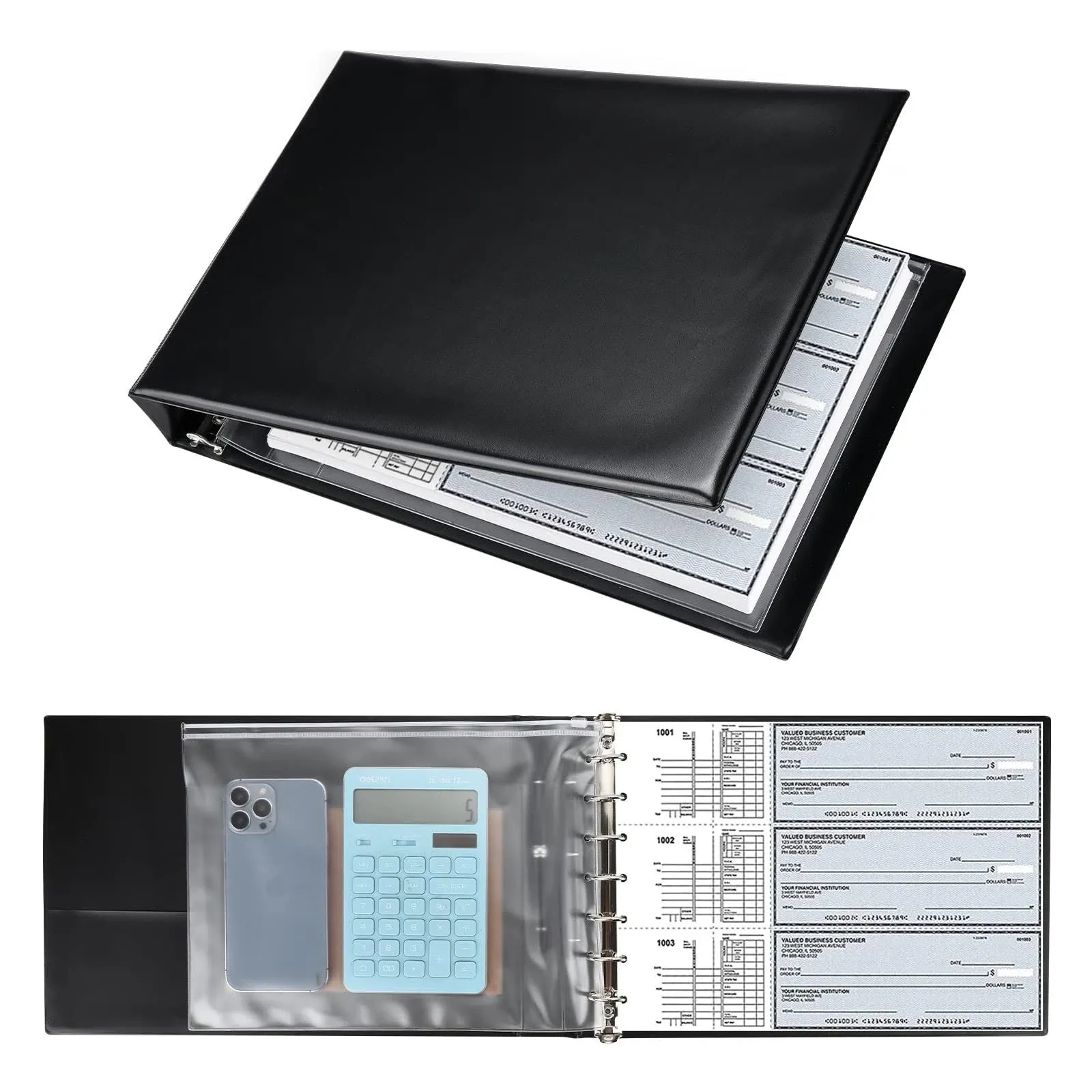 7 Ring Business Check Book Binder