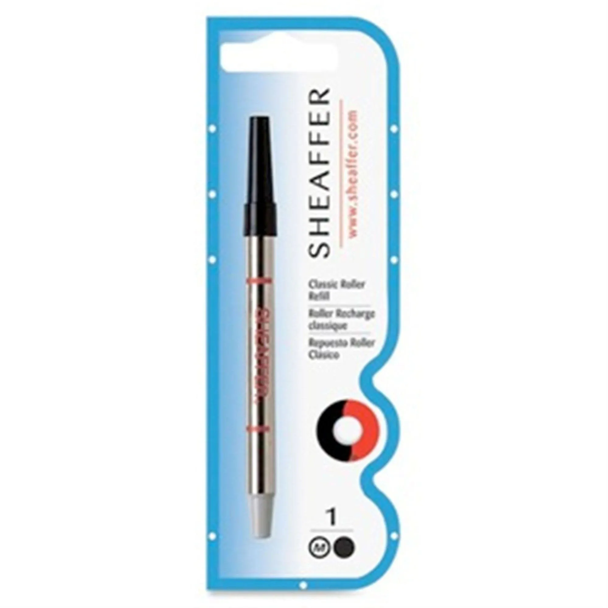 Sheaffer  Rollerball Pen Refill Classic Black Medium Pt New In Pack 97335