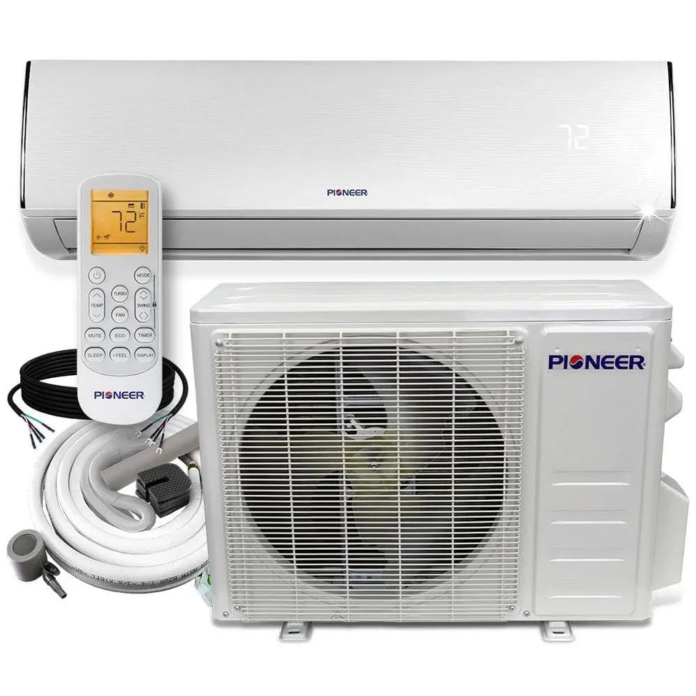 PIONEER, 18000 BTU Mini Split Inverter+ AC Heat Pump 230V, BTU Cooling 18000