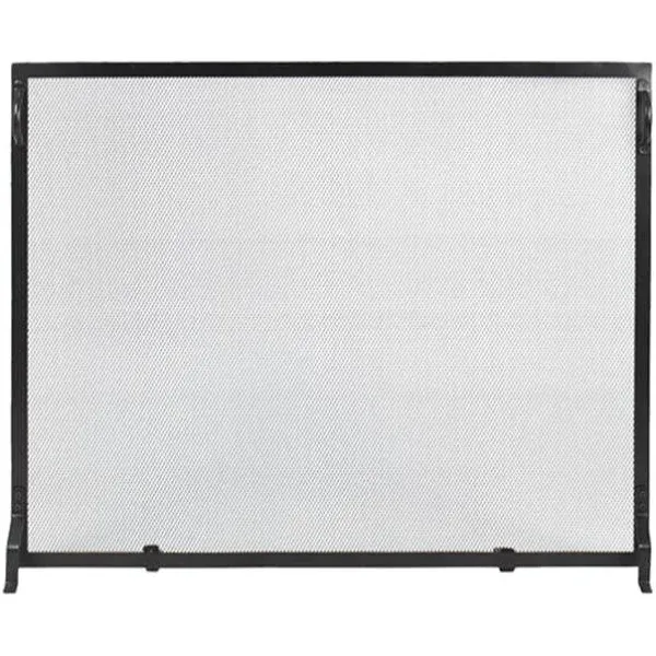 Minuteman Plain by Design Black 38" x 30" Fireplace Screen