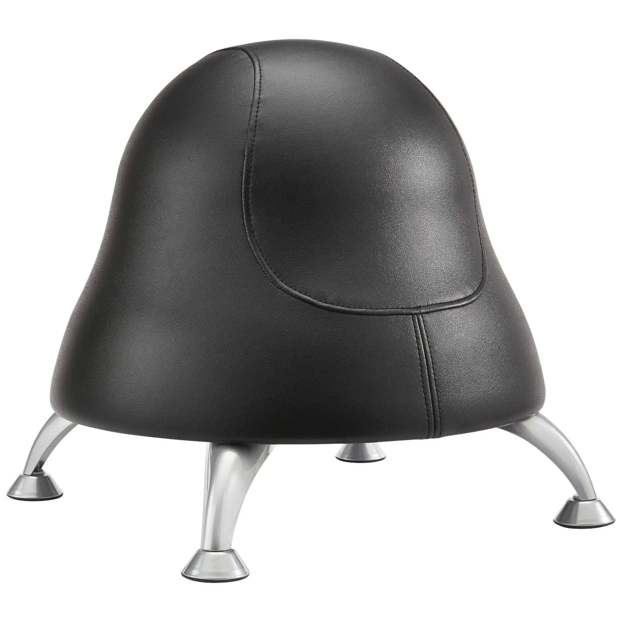 Ball Chair, Fabric, 17" Height, No Arms, Black