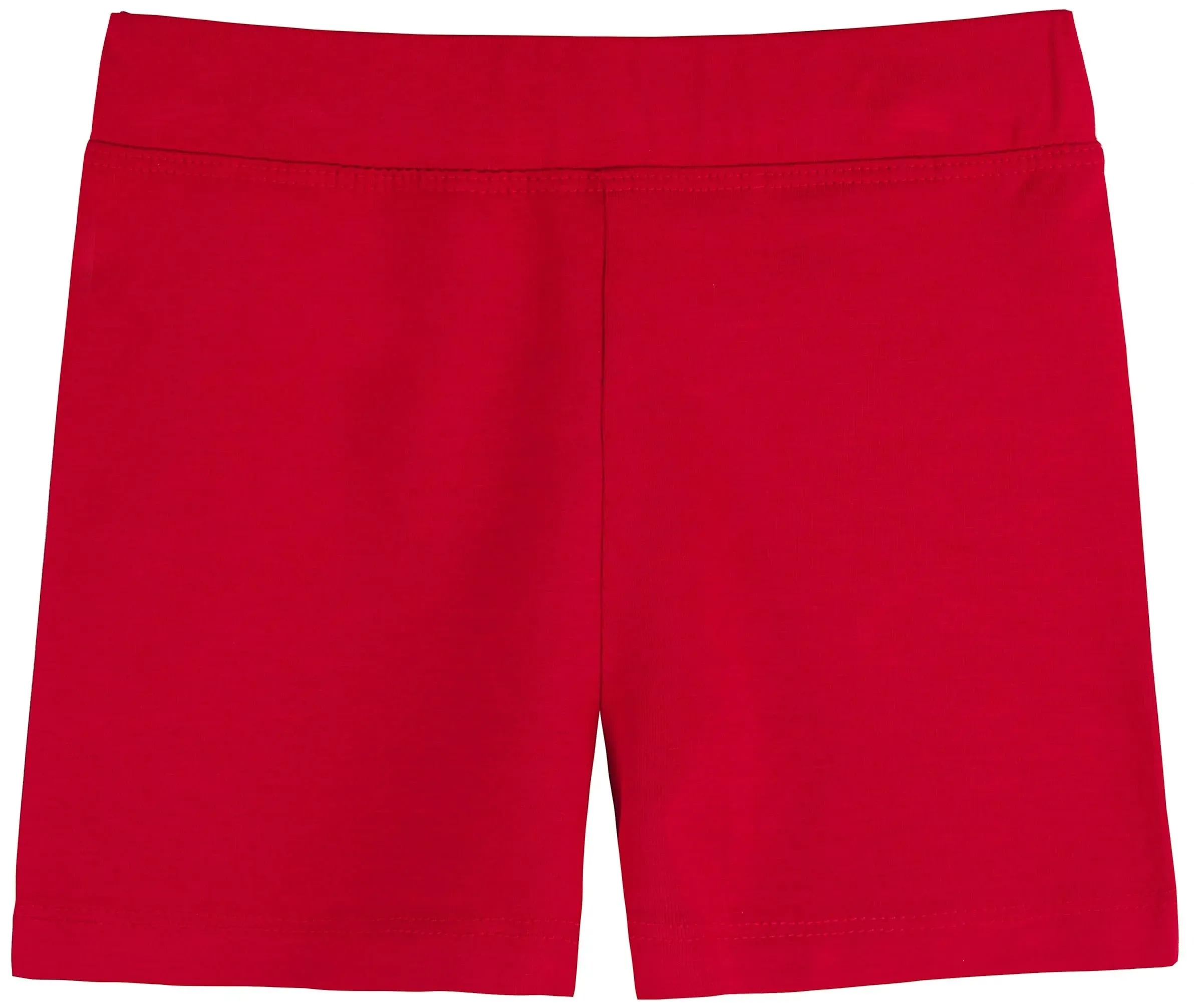 Girls' Basic Solid Dance or Gymnastics Soft Bike Short Red / 11 Years