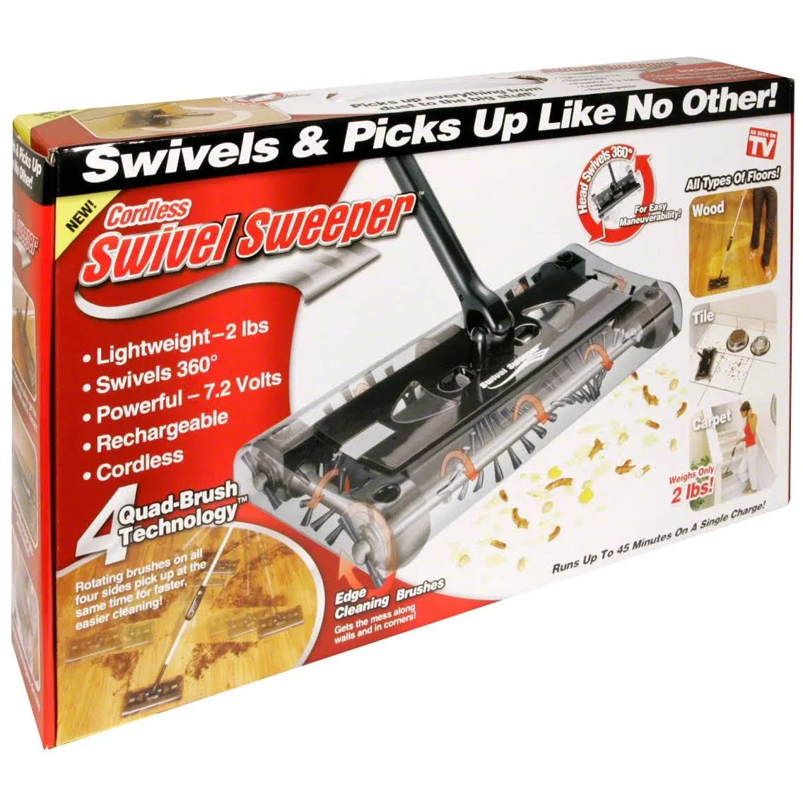 OnTel Cordless Swivel Sweeper