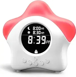 Kids Ok to Wake Clock for Kids - Toddler Sleep Training Clock, Night Light & Alarm Clock