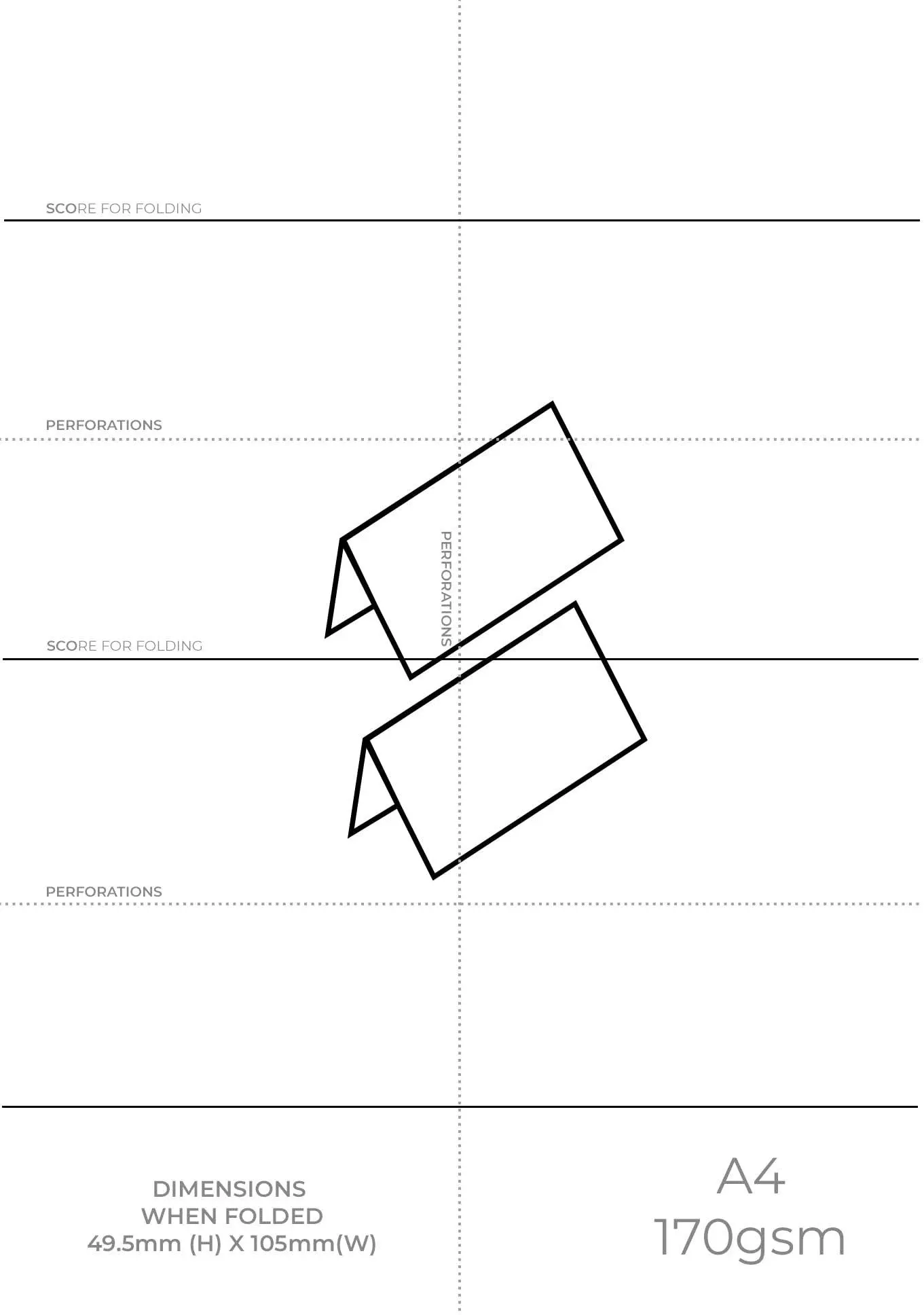 OfficeGear Tent Cards Table Place Cards – 150 Pack of Perforated Printable ...