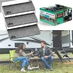 LATCH.IT RV Step Covers 3 Pack | 23" Wide Camper Step Covers | Gray RV Stair Covers | Straight RV Step Carpet | RV Step Cover Best Fits 8-11" Deep Stairs | Keep Your RV Cleaner w/Our RV Stair Carpet