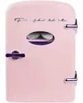 Frigidaire Retro Mini Compact Beverage Refrigerator Pink, 6 Can