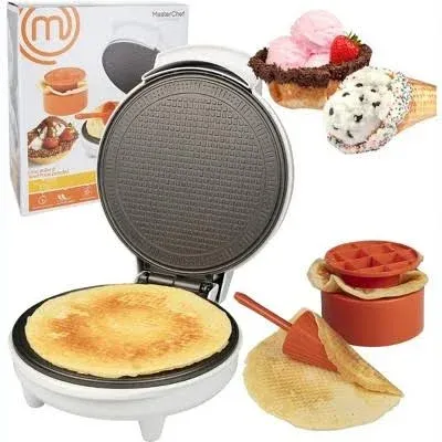 MasterChef Waffle Cone and Bowl Maker- Includes Shaper Roller and Bowl Press-