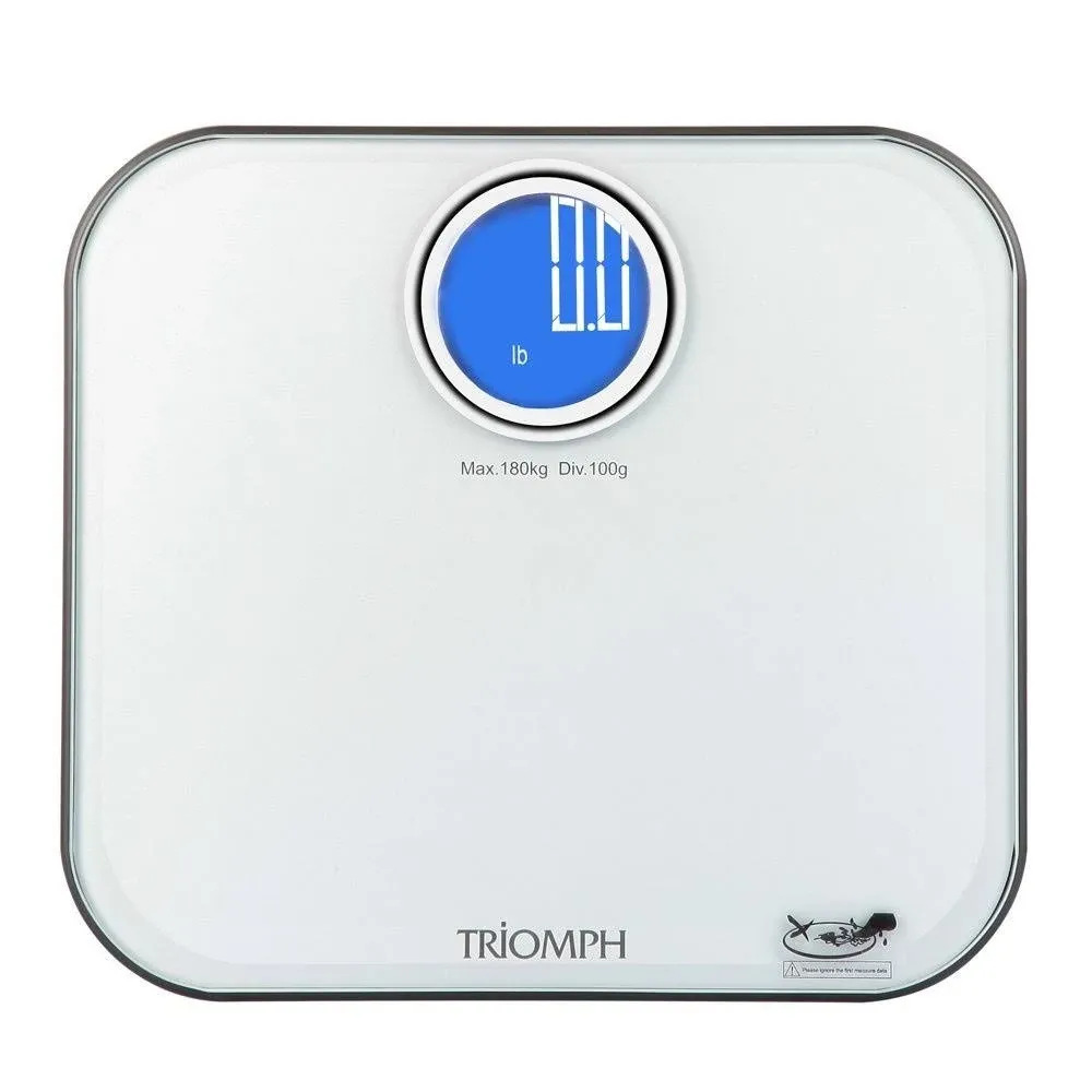 Smart Digital Body Weight Bathroom Scale with Step-On Technology, LCD Backlit Display, 400 lbs Capacity and Accurate Weight Measurements, Silver (Digital Scale New)