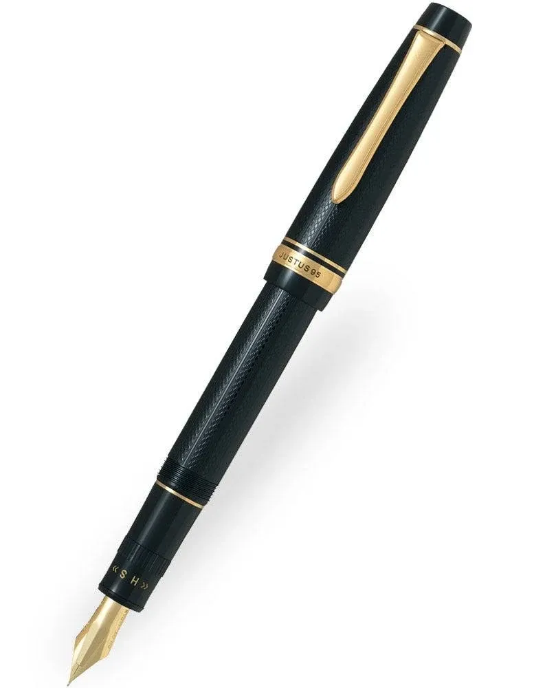 Pilot Justus 95 Black Gold Trim Fountain Pen