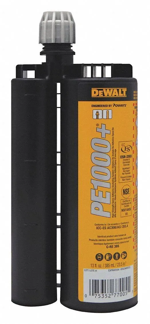 DeWALT Pure110+ Epoxy Injection Adhesive Anchoring System 21 Oz