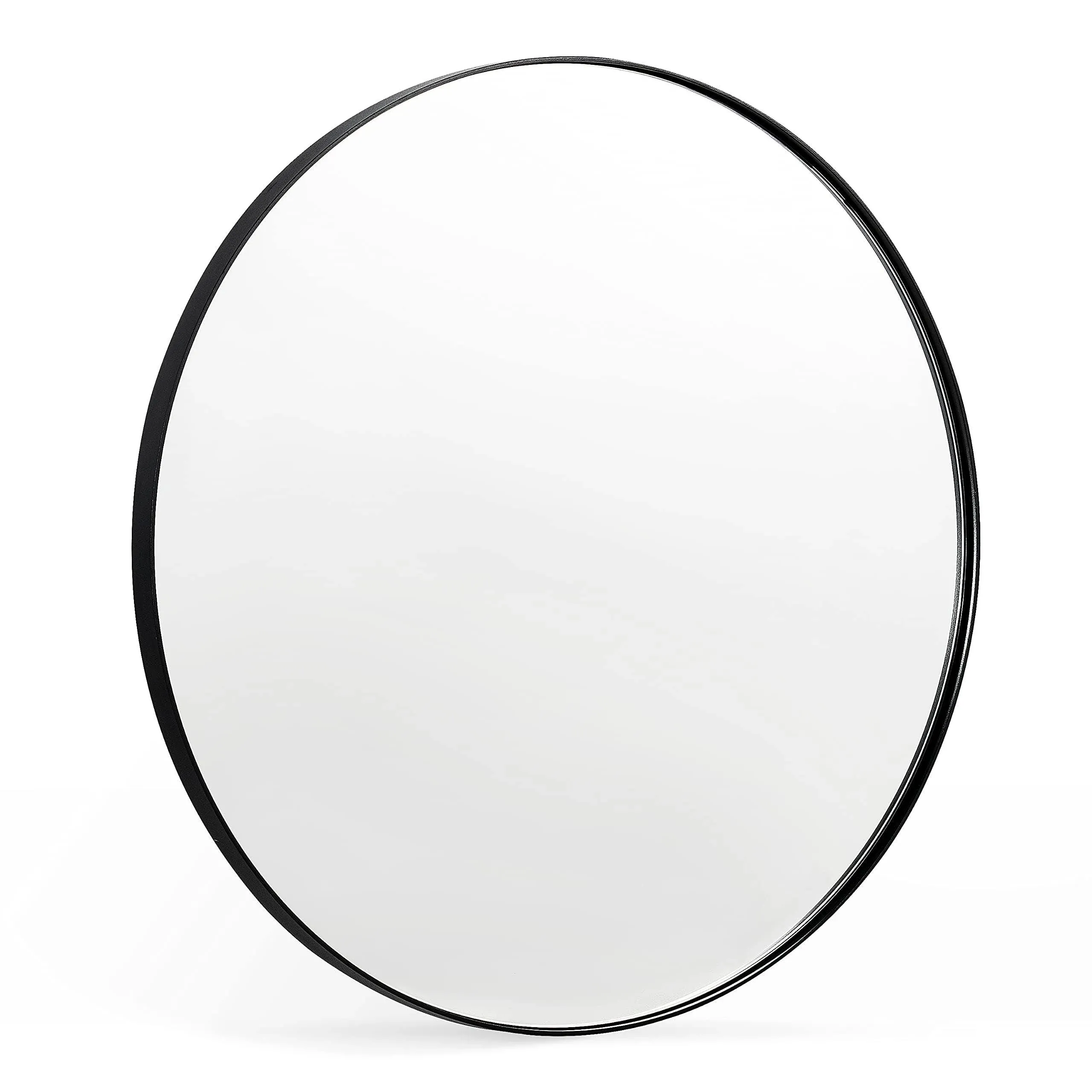 Minuover Black Round Mirror, 24 Inch Round Bathroom Mirror with Metal Frame Circle Mirrors for Wall, Bedroom, Vanity, Living Room, Entryway, Washrooms, Home DecorMinuover Black Round Mirror, 24 Inch Round Bathroom Mirror with Metal Frame Circle Mirrors f