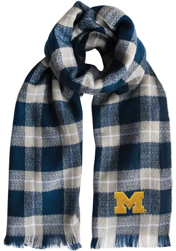 University of Michigan Plaid Blanket Scarf