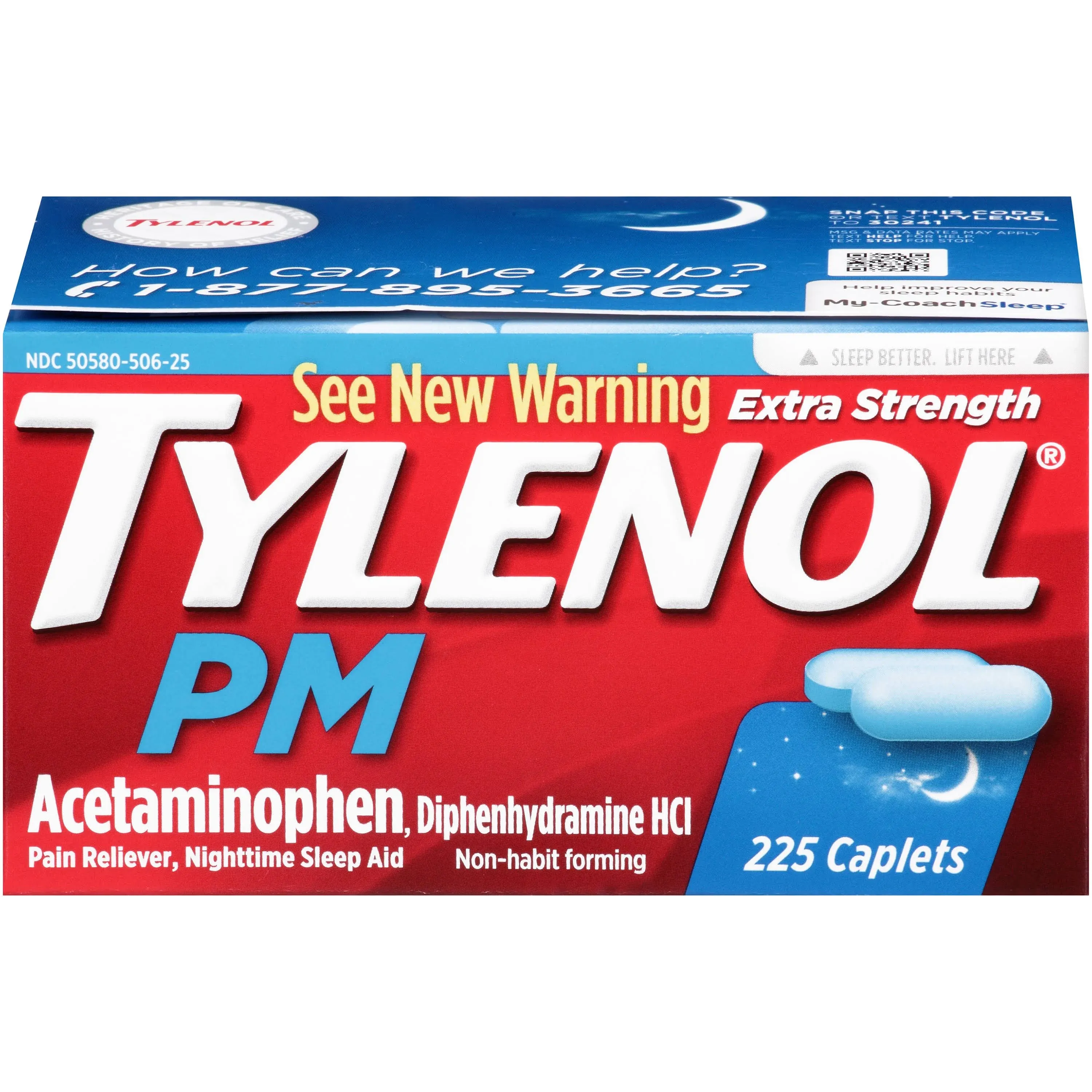 Tylenol PM Extra Strength Pain Reliever & Sleep Aid Caplets, 100 Count - CVS Pharmacy