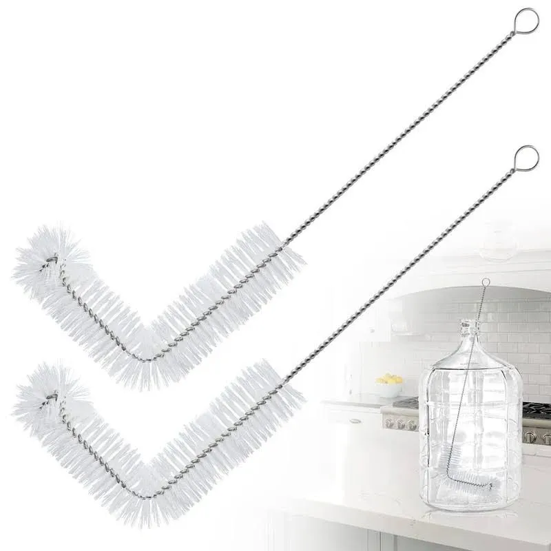 Aieve Carboy Brush, Carboy Cleaning Brush, 2 Pack 28” Nylon 5 Gallon Carboy Brush Brewing Supplies Carboy Bottle Brushes