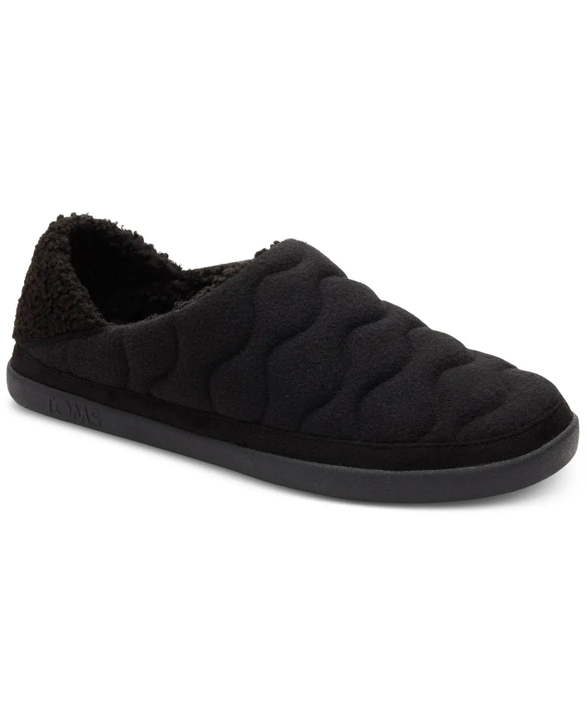 Ezra Black Quilted Convertible Slipper