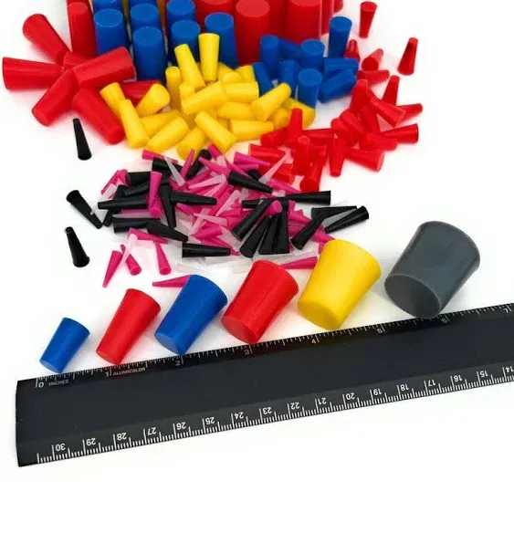 High Temp Masking Supply 235 Piece Silicone Rubber Plug Set - 1/32&#034; to 1&#034; Range