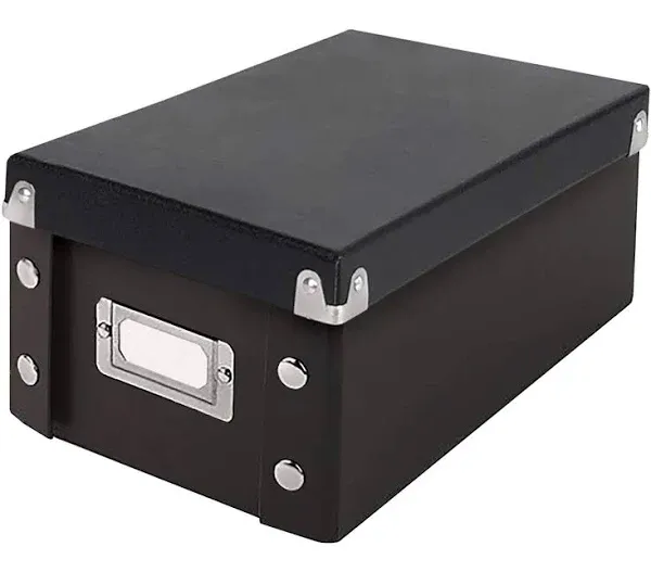 Snap-N-Store� Snap �N Store Collapsible Index Card File Box Holds 1,100 4 x 6 Cards, Black IDESNS01577