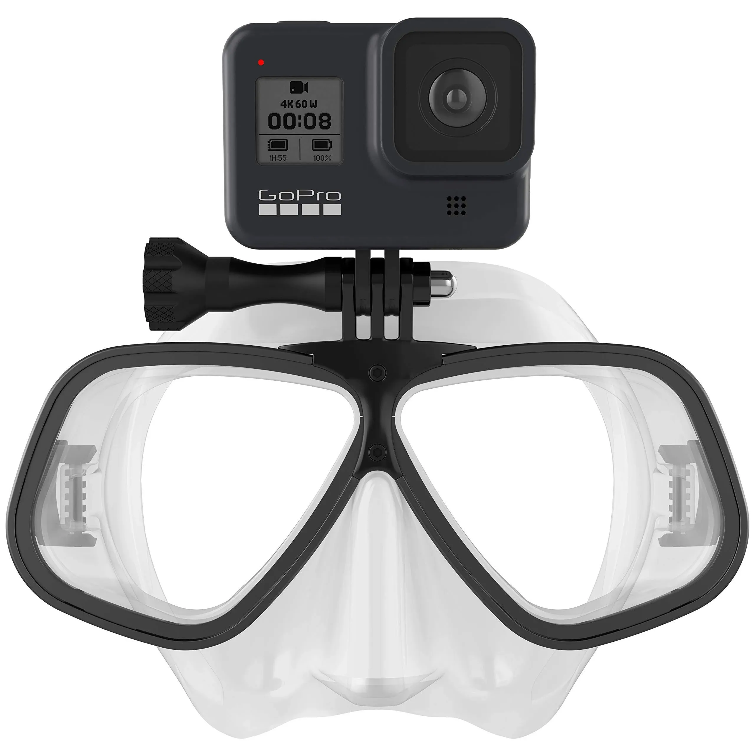 OCTOMASK Freediver: Scuba & Snorkeling Mask with GoPro Mount