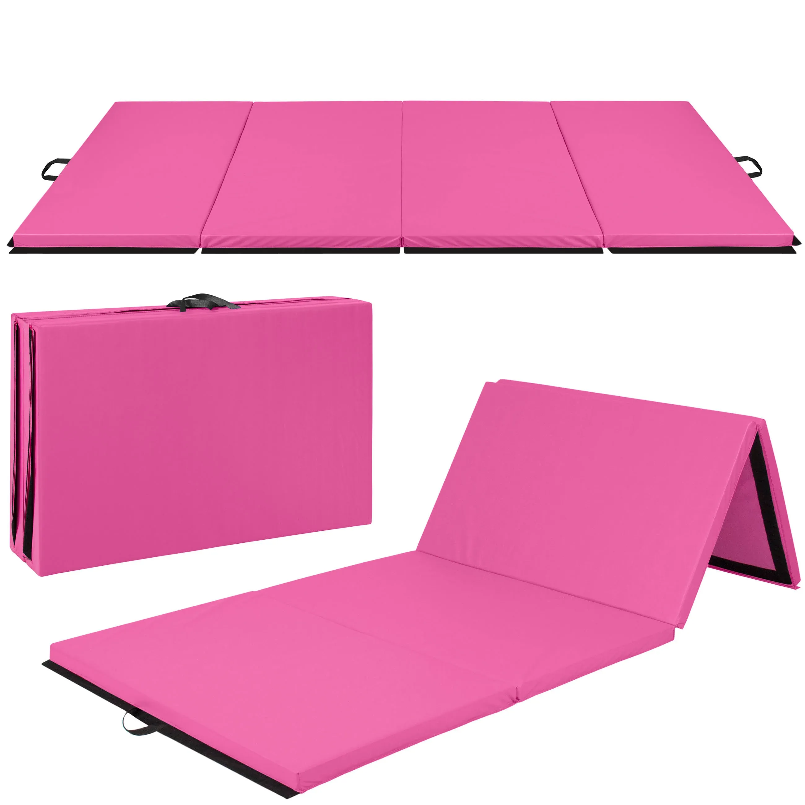 10ftx4ftx2in Folding Gym Mat 4-Panel Exercise Gymnastics...