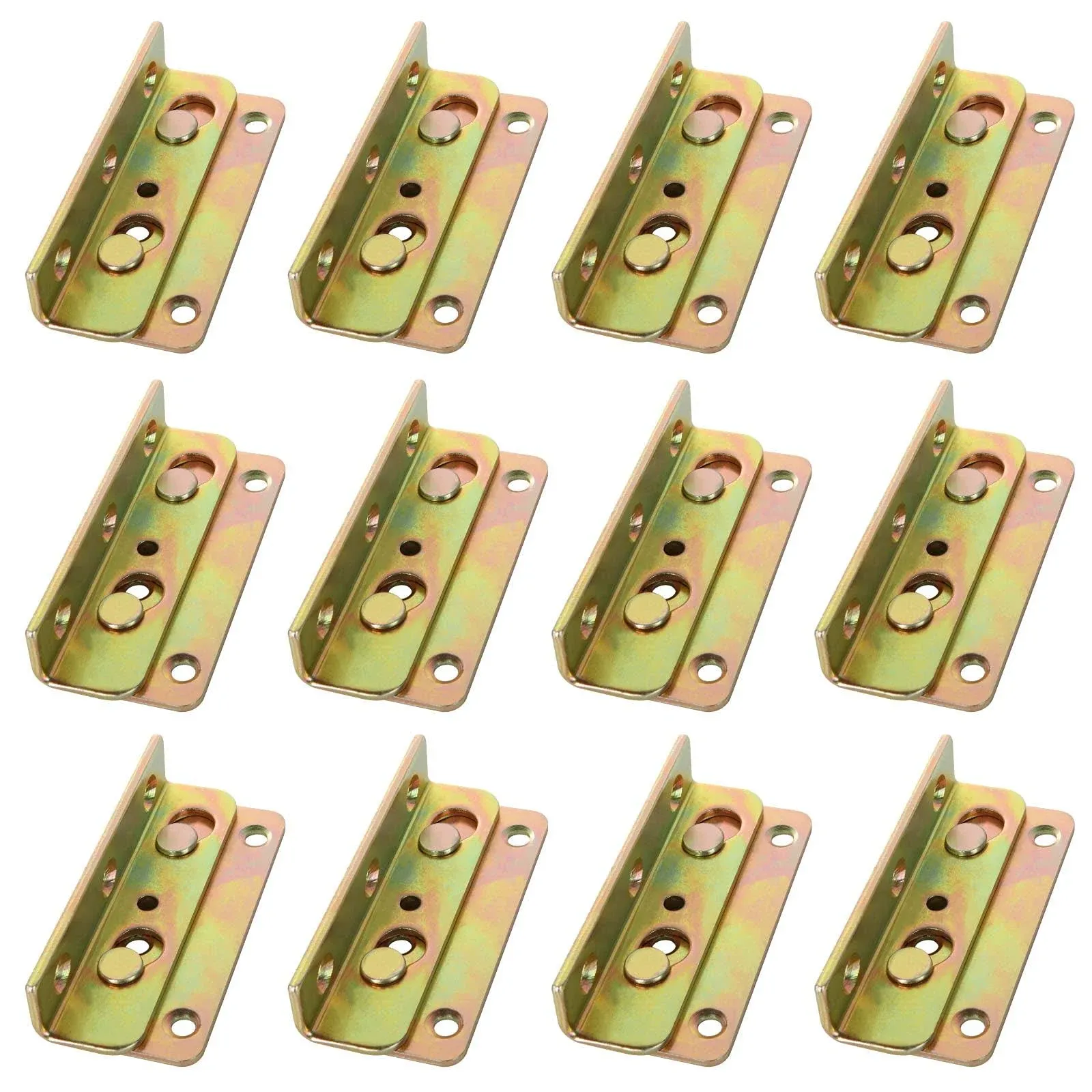 Set of 12 Bed Rail Frame Brackets for Woodworking Connectors Headboards