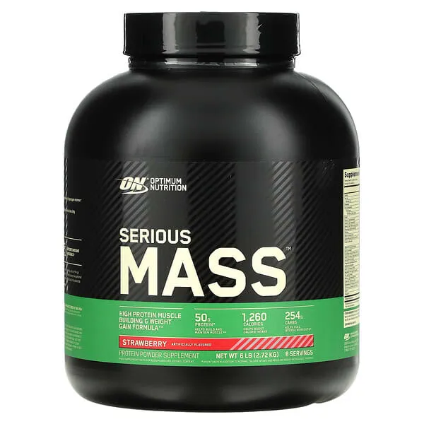 Optimum Nutrition Serious Mass Weight Gainer Protein Powder, Vitamin C, Zinc and Vitamin D for Immune Support, Chocolate Peanut Butter, 6 Pound (Packaging May Vary)