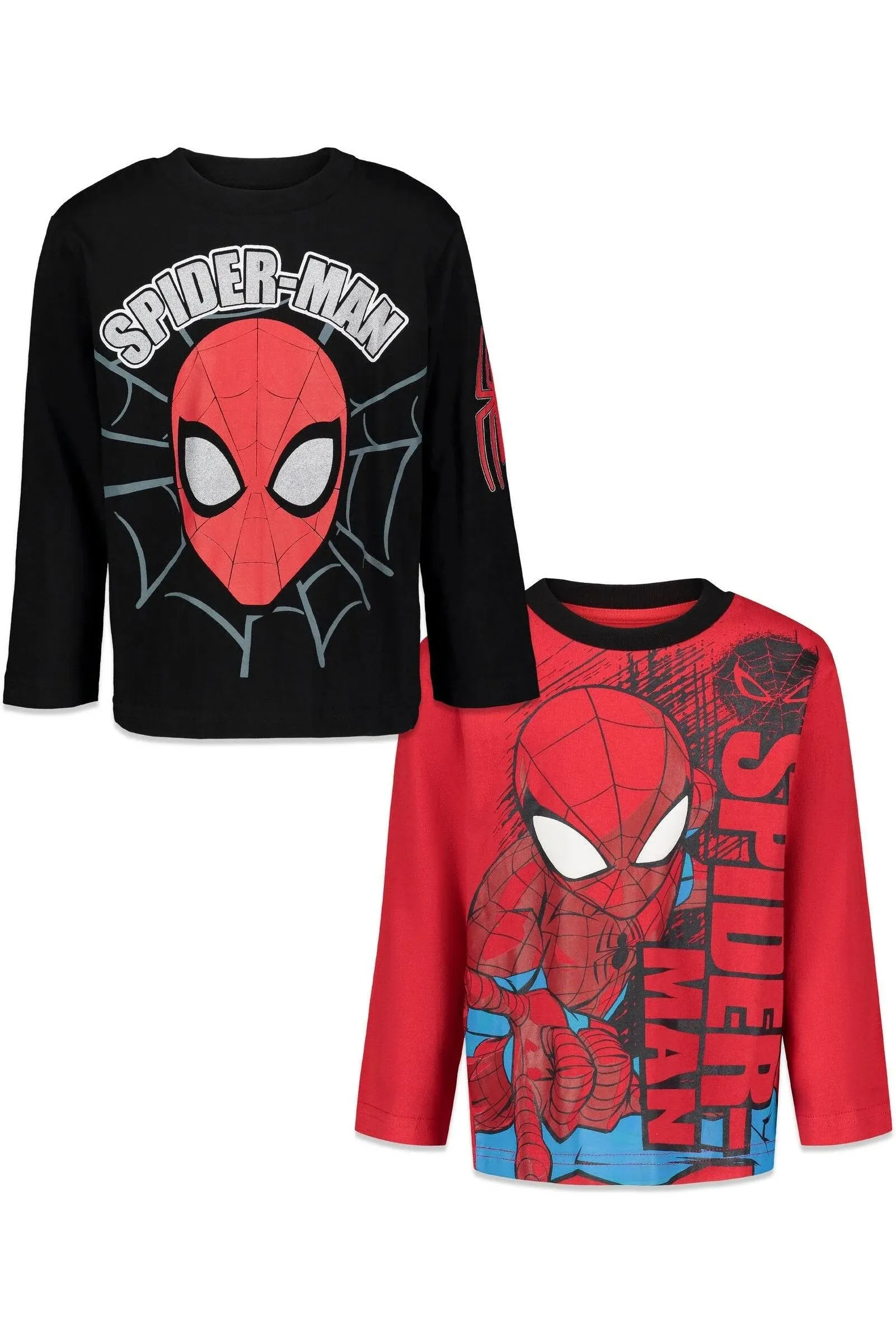 Marvel Avengers Spider-Man 2 Pack Long Sleeve Graphic T-Shirt