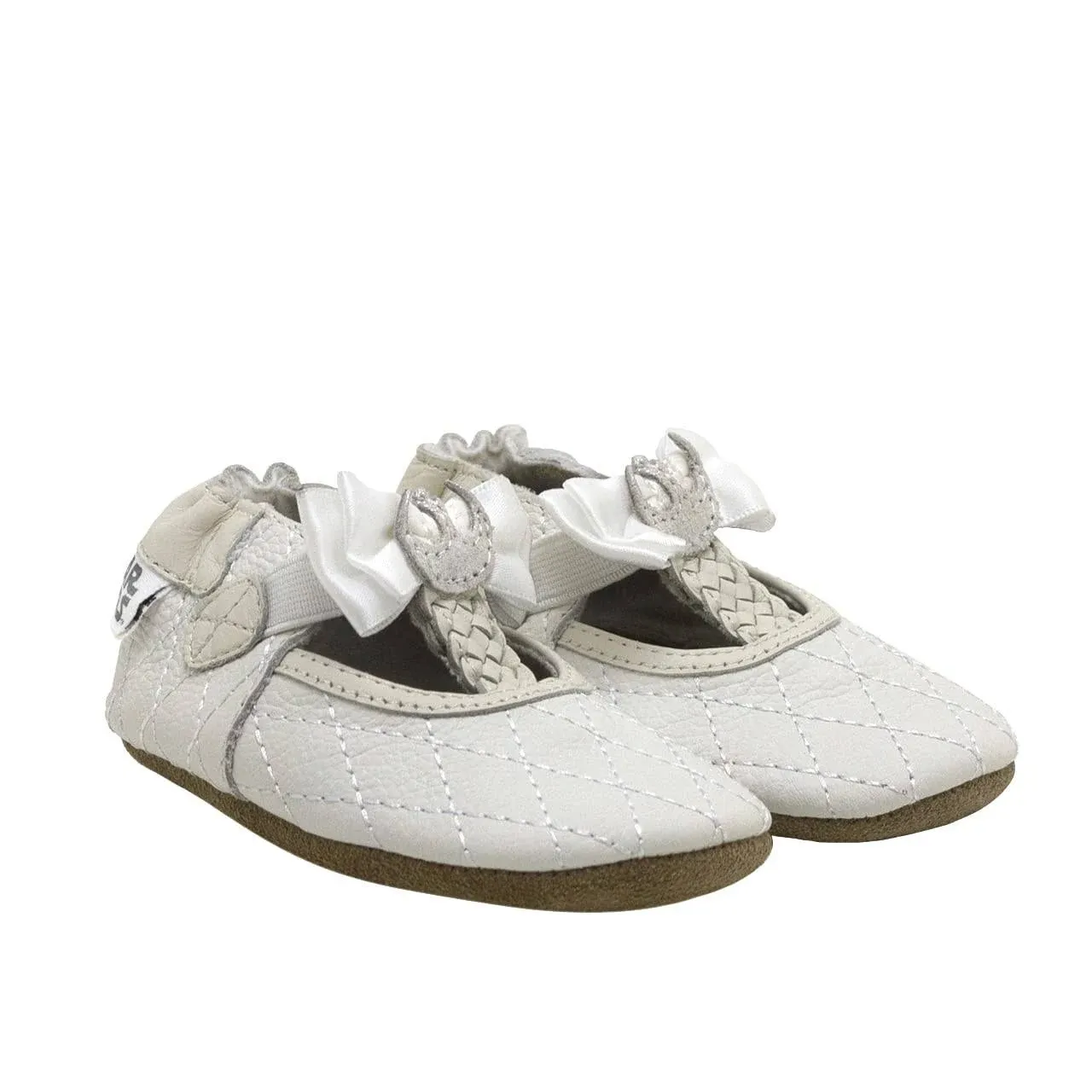 Robeez | Princess Leia TM Soft Sole Shoes (White, Size 0-6M) | Maisonette